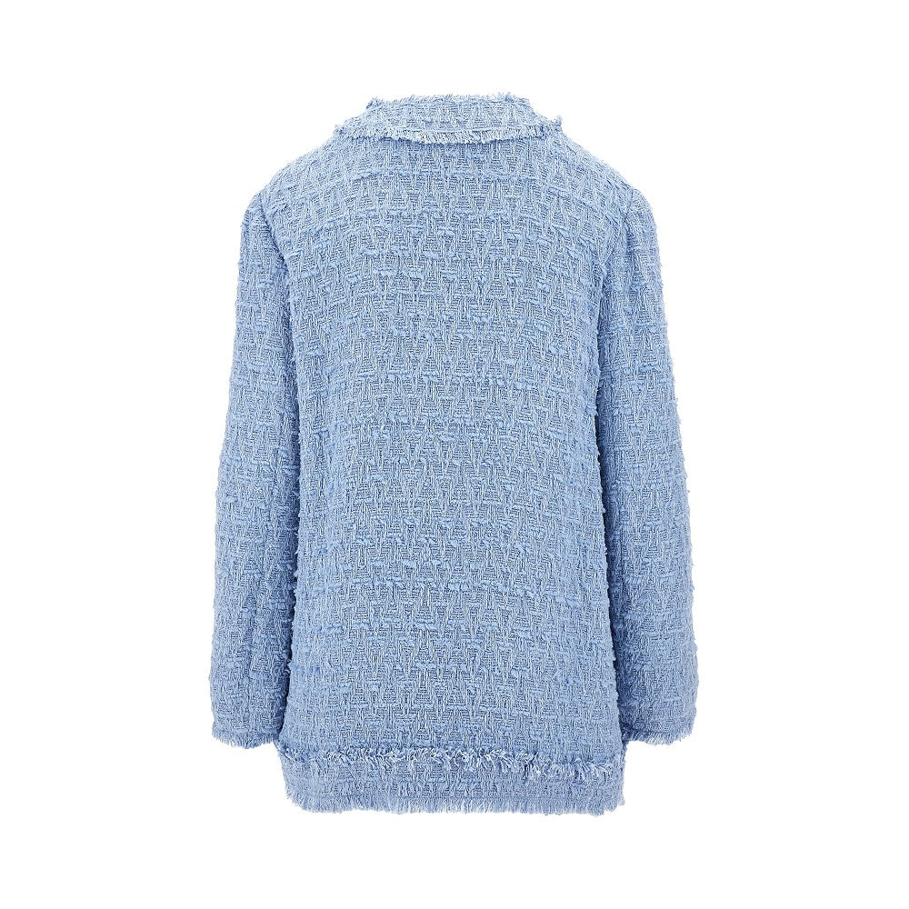Wicker-effect tweed jacket