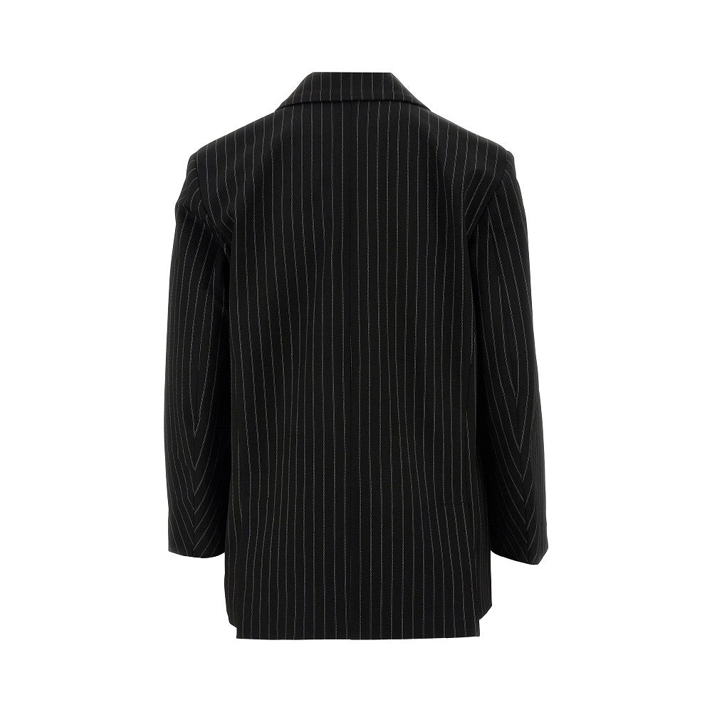 Pinstriped single-breasted jacket