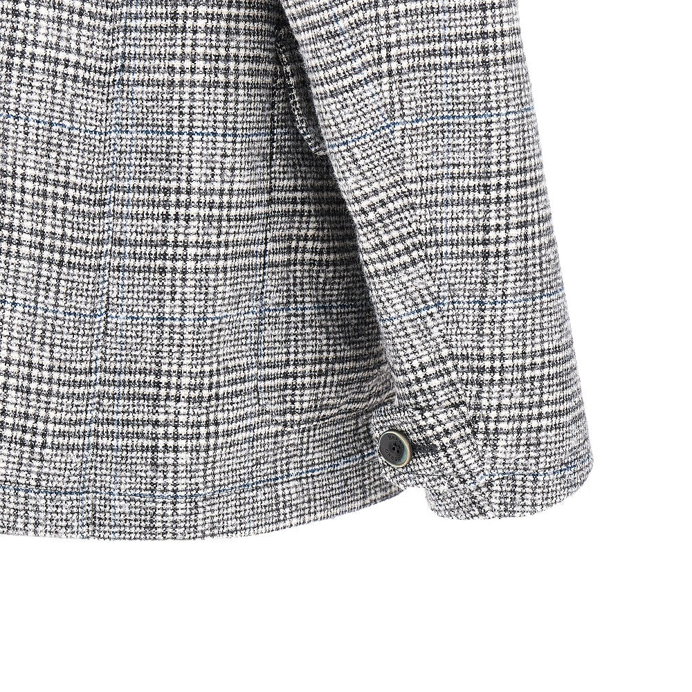 Prince of Wales wool-blend field jacket