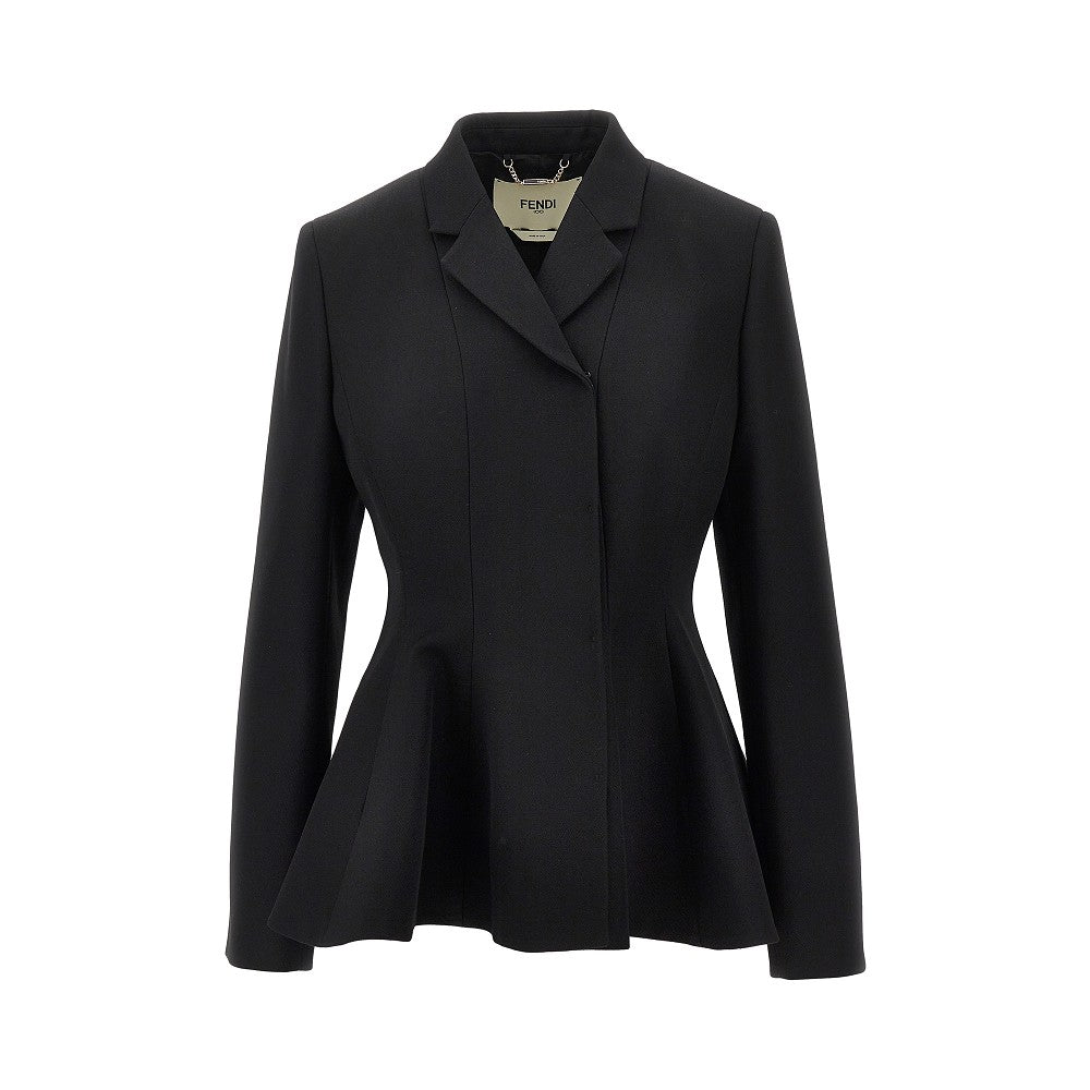 Grain de Poudre wool peplum jacket