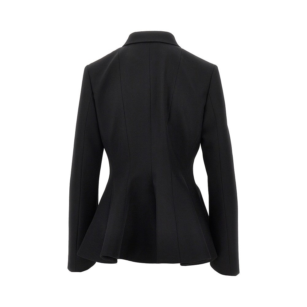 Grain de Poudre wool peplum jacket