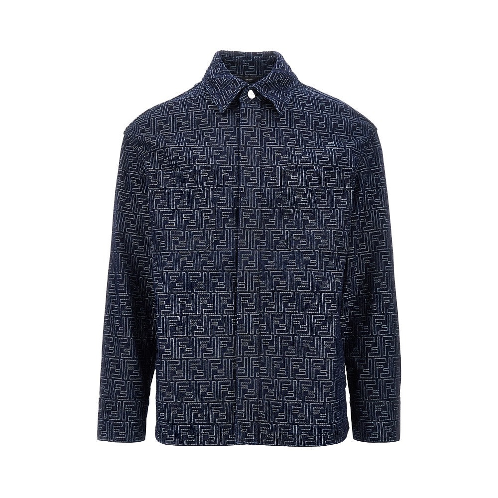 FF jacquard denim shirt jacket
