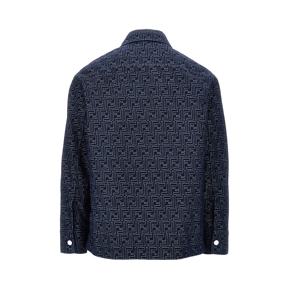 FF jacquard denim shirt jacket