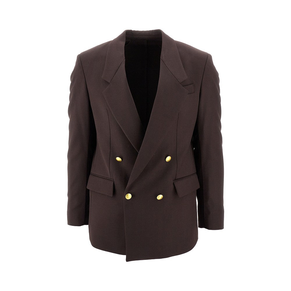 Twill double-breasted jacket