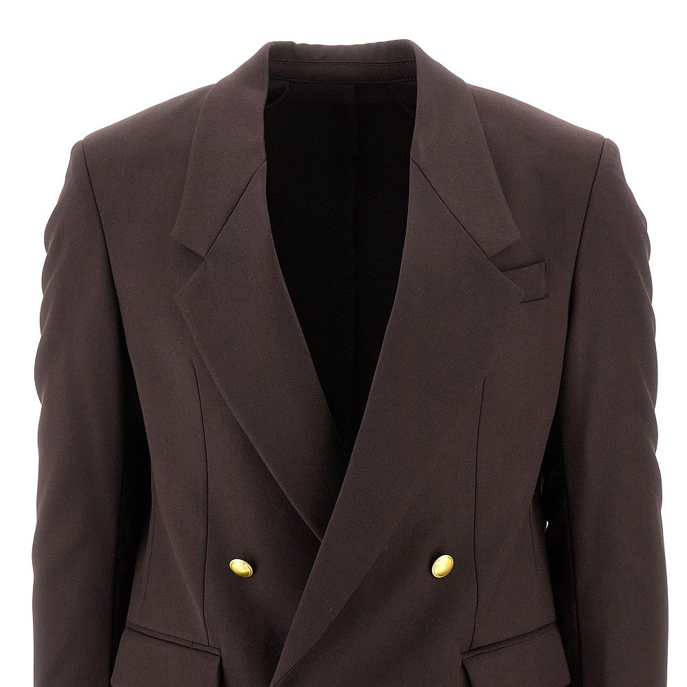 Twill double-breasted jacket
