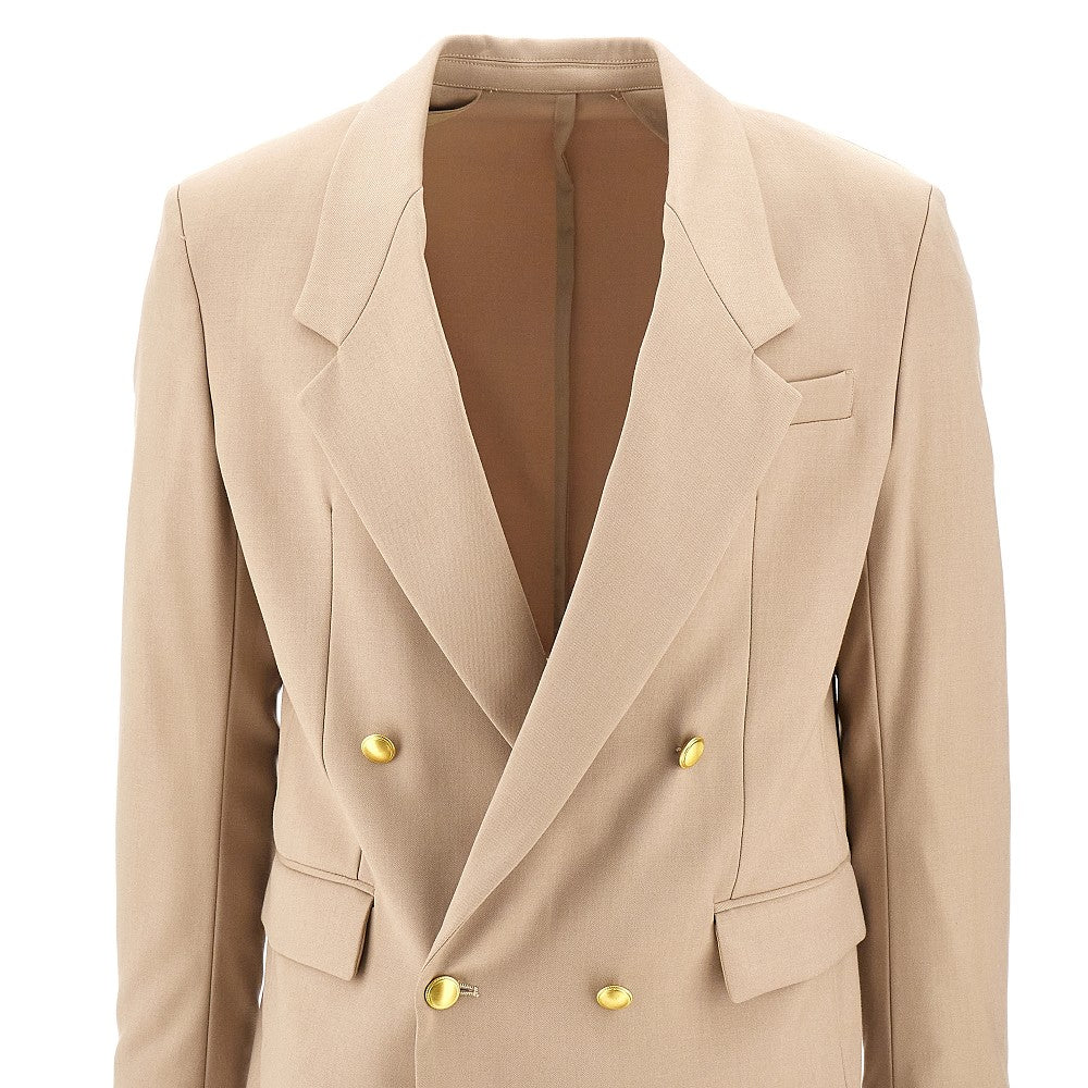 Twill double-breasted jacket