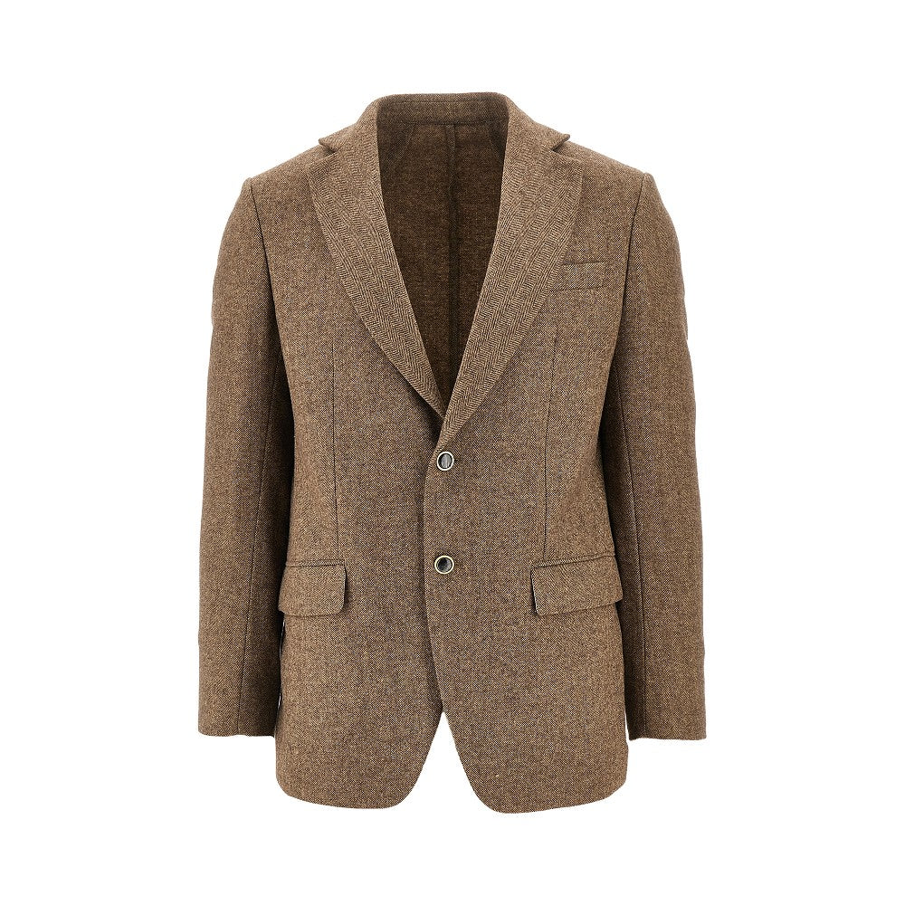 Herringbone single-breasted jacket