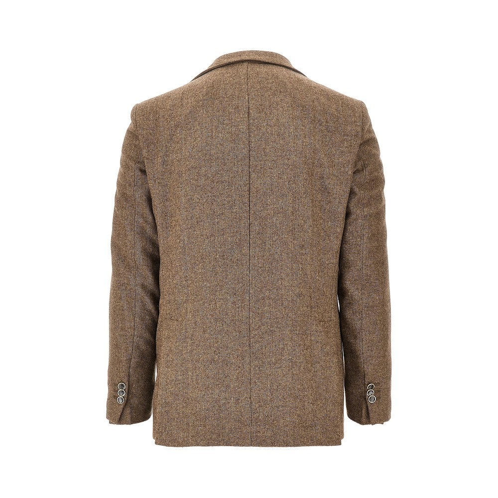 Herringbone single-breasted jacket