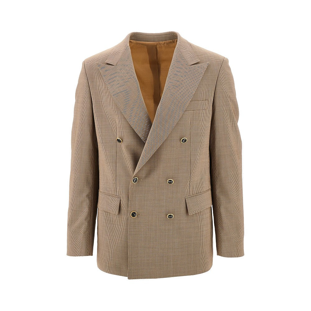 Microwool double-breasted jacket