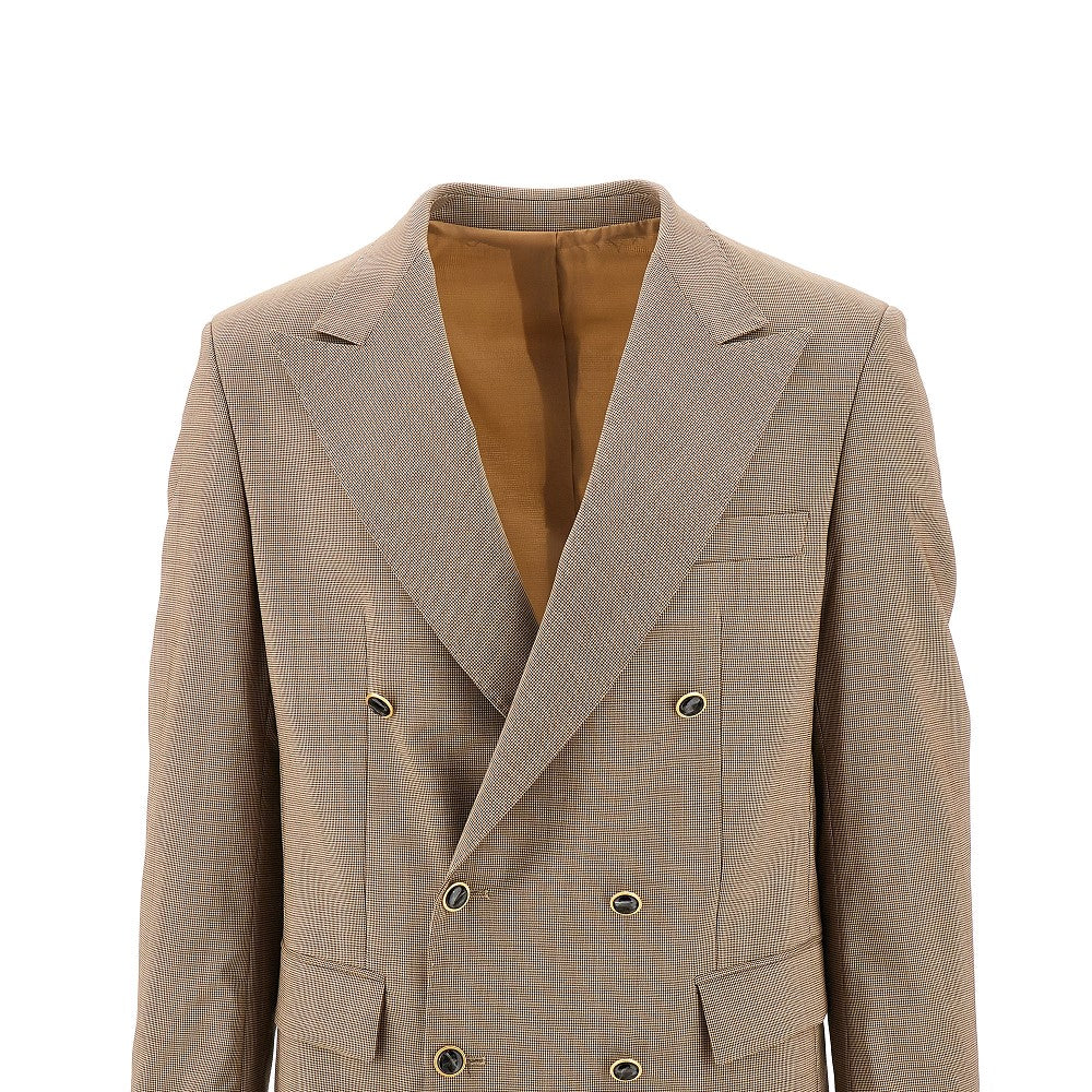 Microwool double-breasted jacket