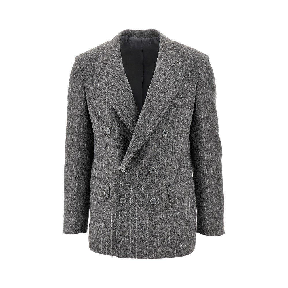 Pinstriped double-breasted jacket