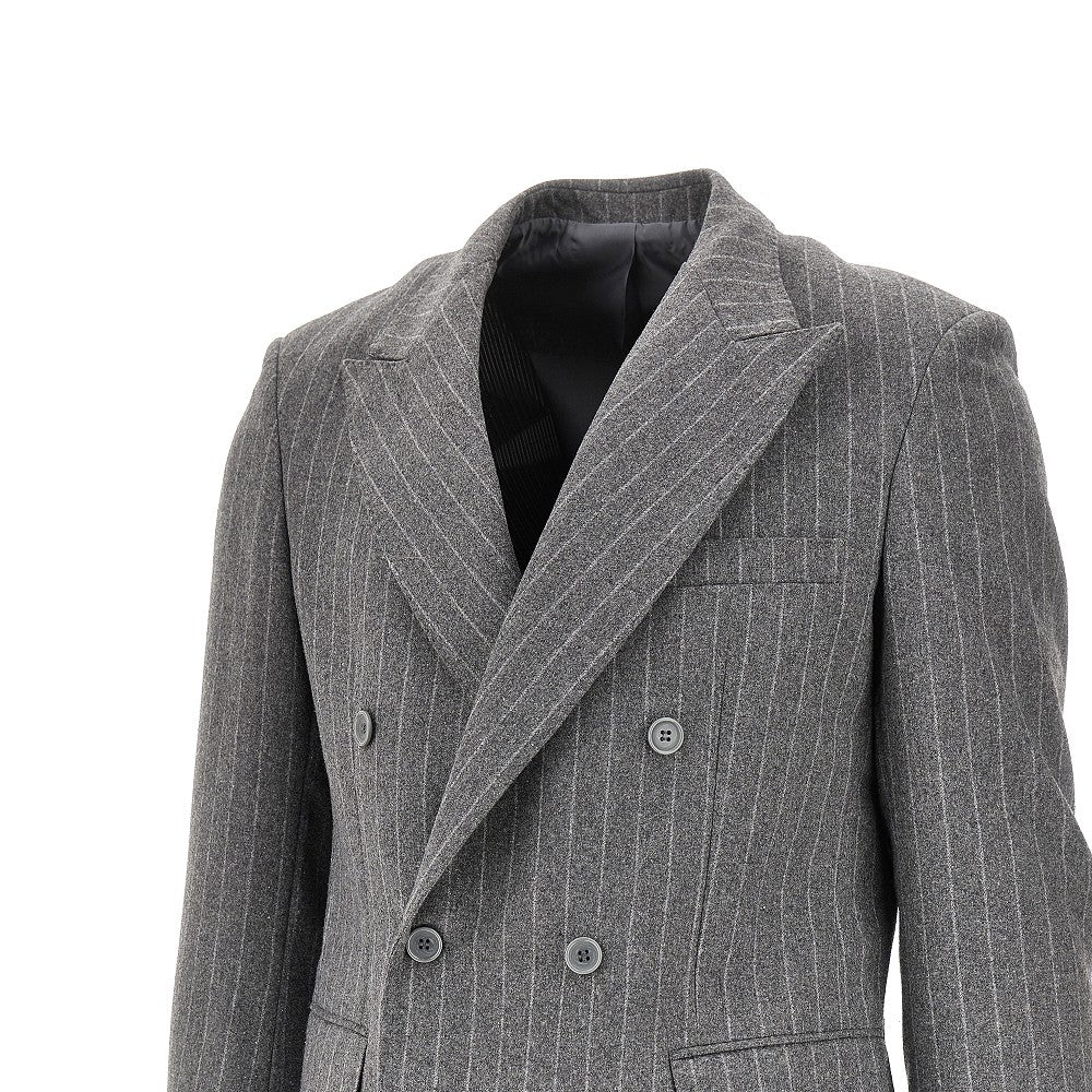 Pinstriped double-breasted jacket