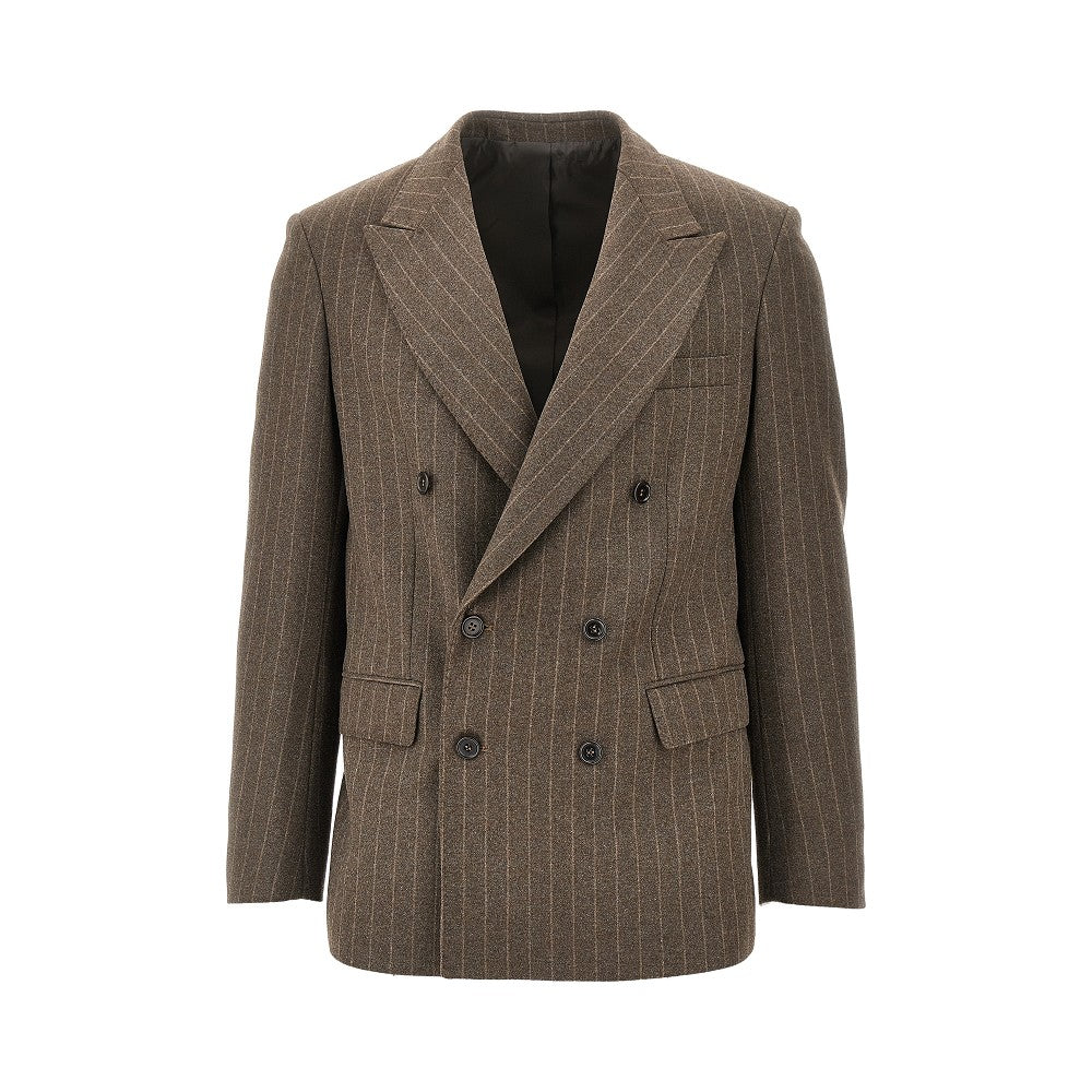 Pinstriped double-breasted jacket