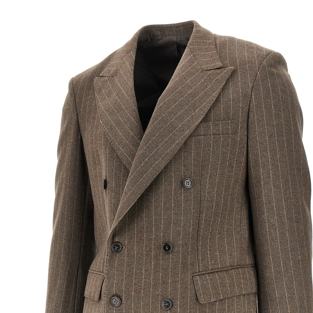 Pinstriped double-breasted jacket