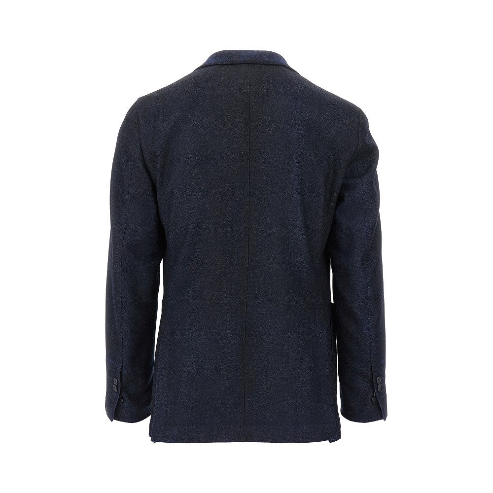 Wool-blend tailored single-breasted jacket