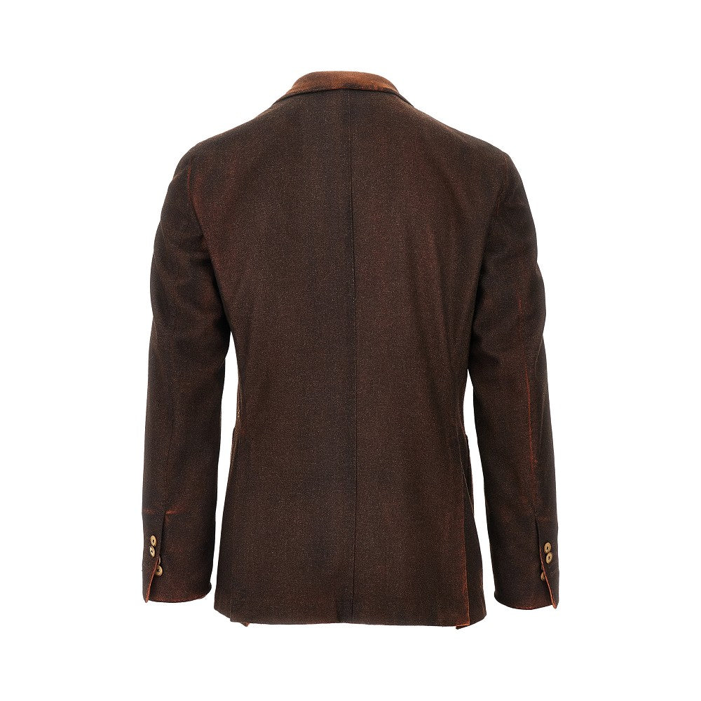 Wool-blend destructured jacket