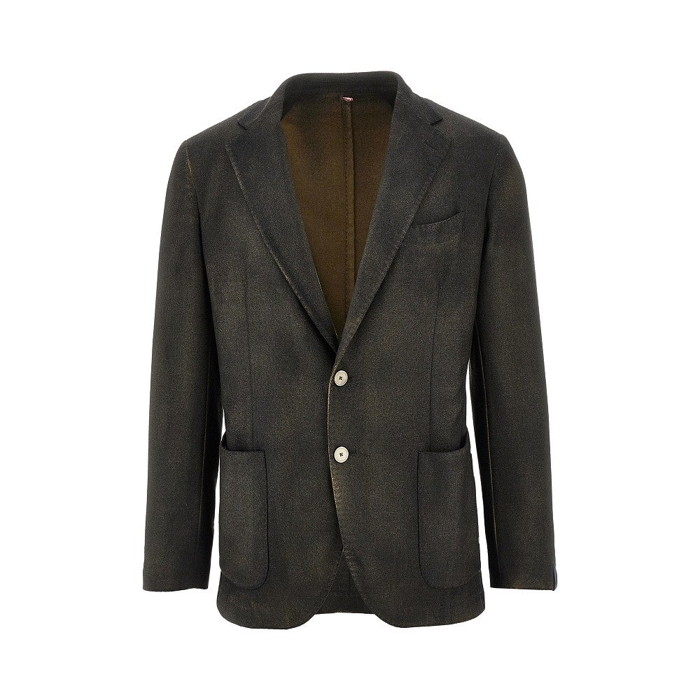 Wool-blend destructured jacket