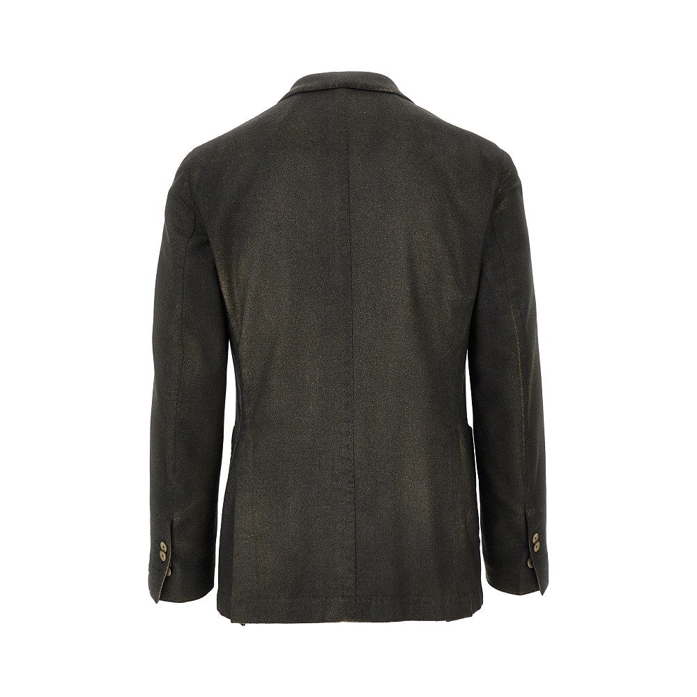Wool-blend destructured jacket