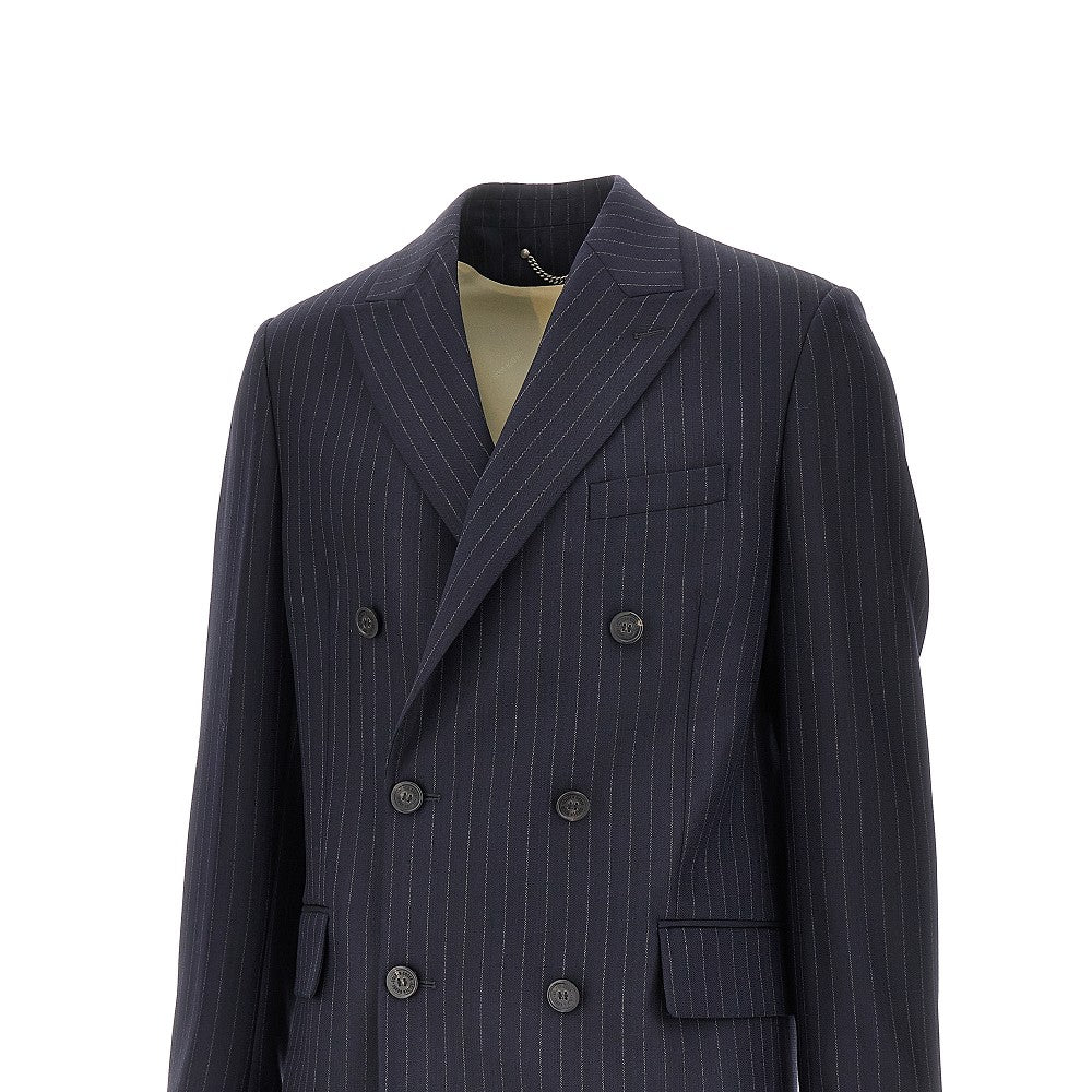 'Dave' pinstriped double-breasted jacket