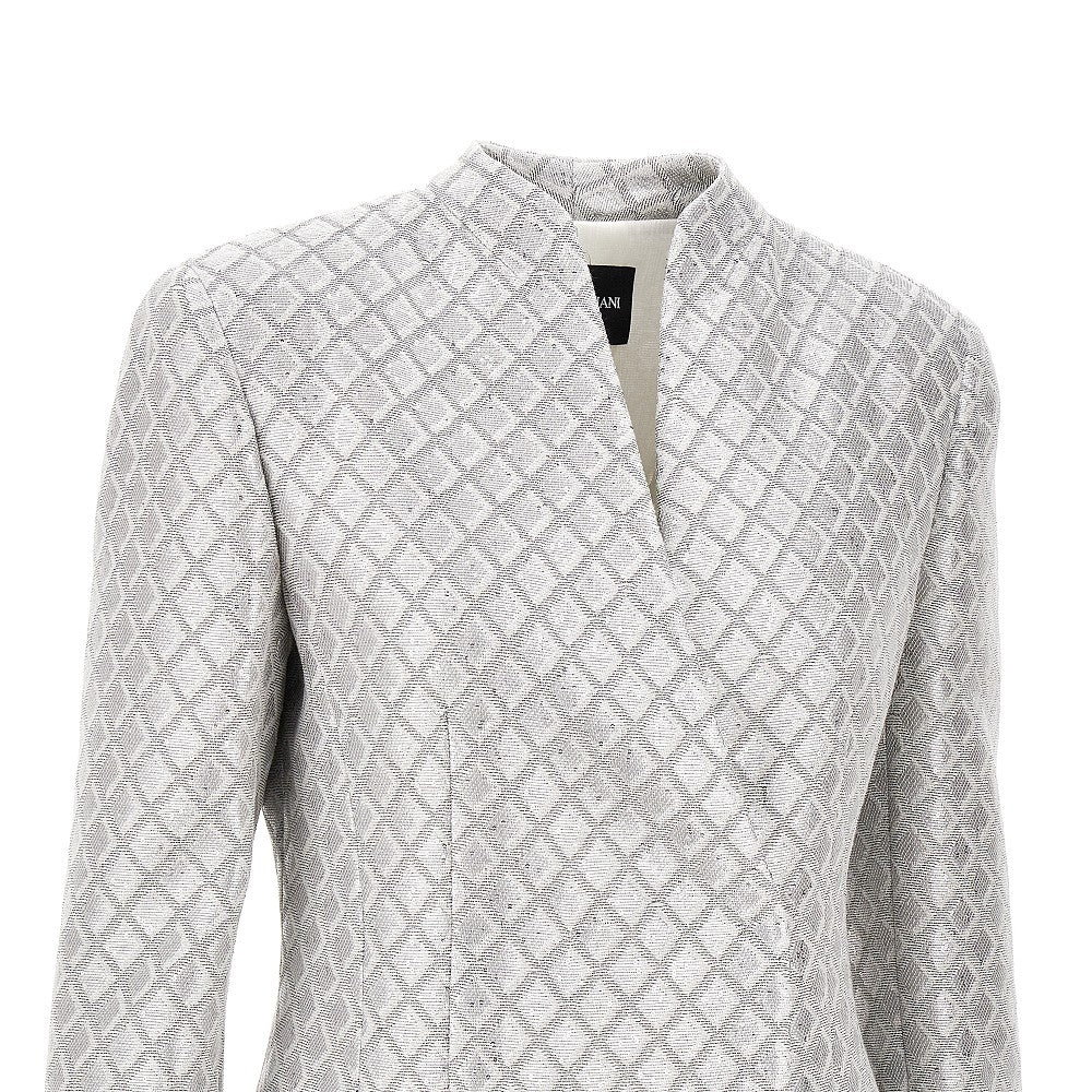 Lurex jacquard double-breasted jacket