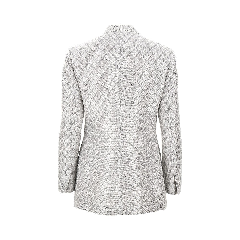 Lurex jacquard double-breasted jacket