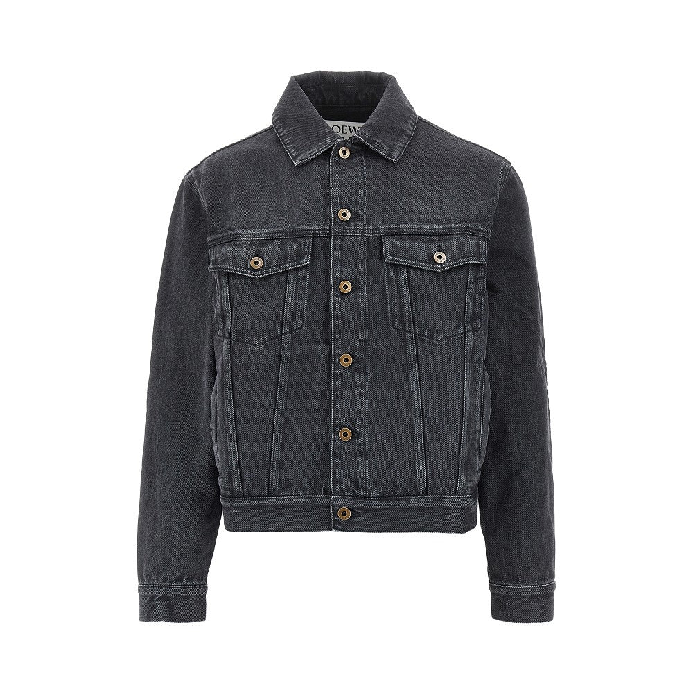 Anagram embroidery denim jacket