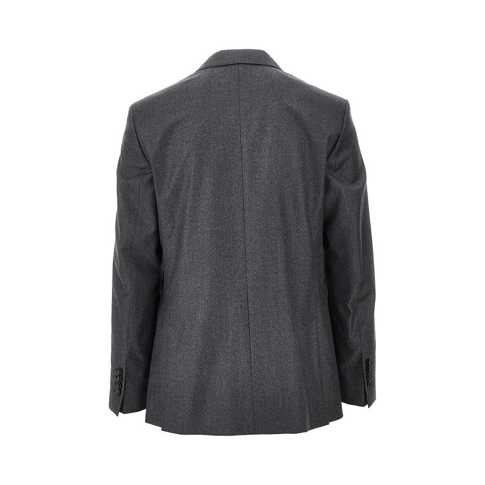Mélange wool double-breasted jacket