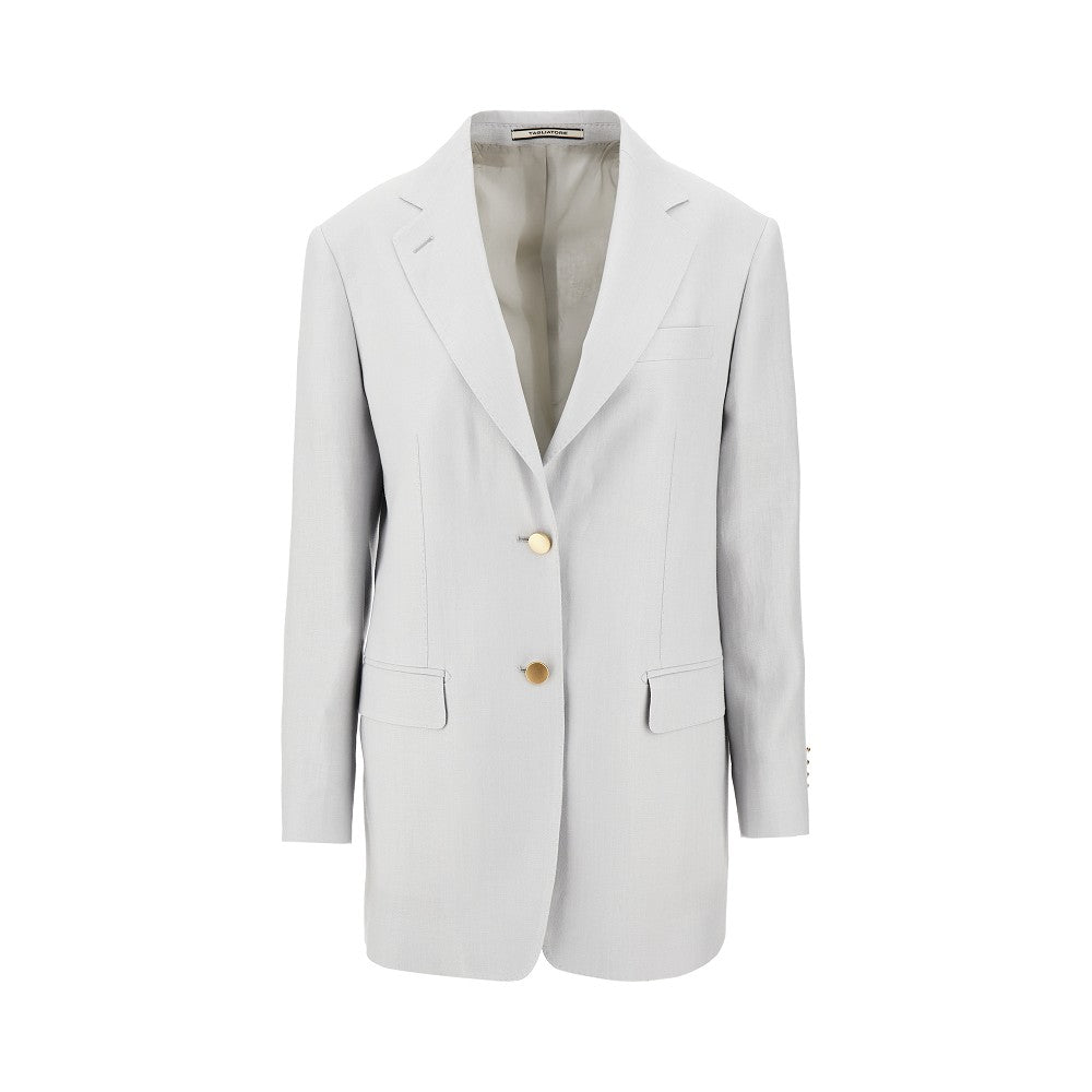 Linen single-breasted jacket