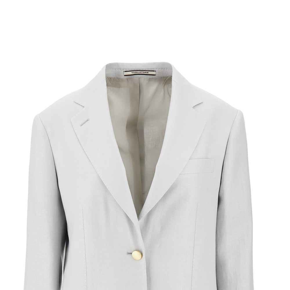 Linen single-breasted jacket