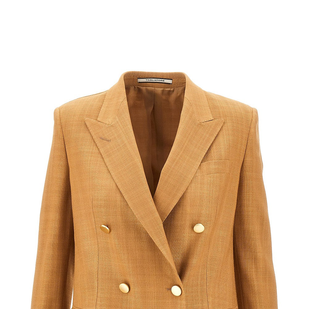 Jasmine double-breasted viscose-blend jacket