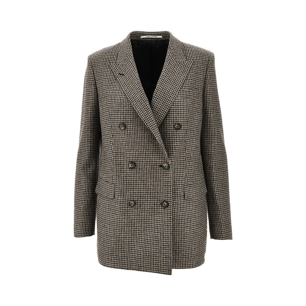 'Jasmine' houndstooth double-breasted jacket
