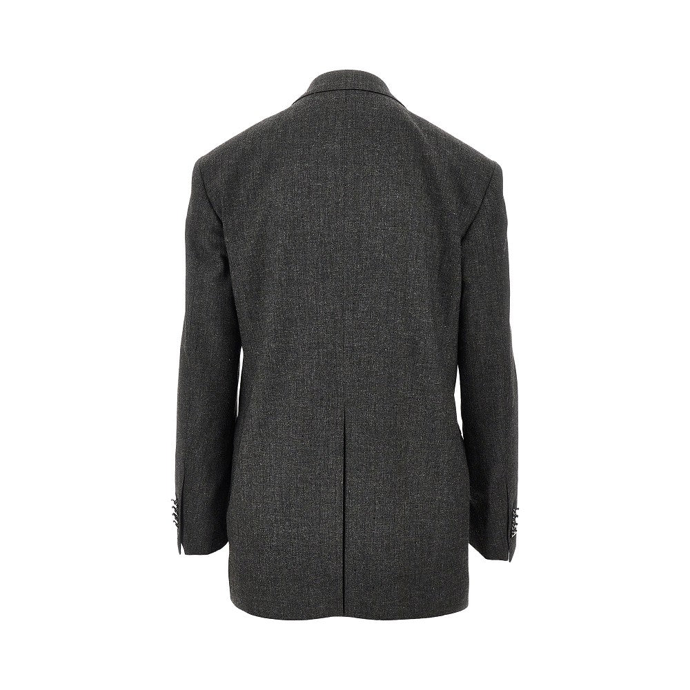 Lurex wool-blend double-breasted jacket