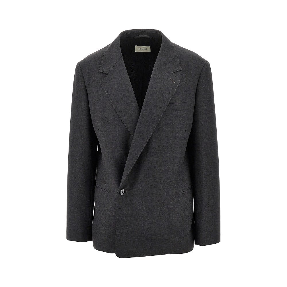 Destructured wool-blend jacket