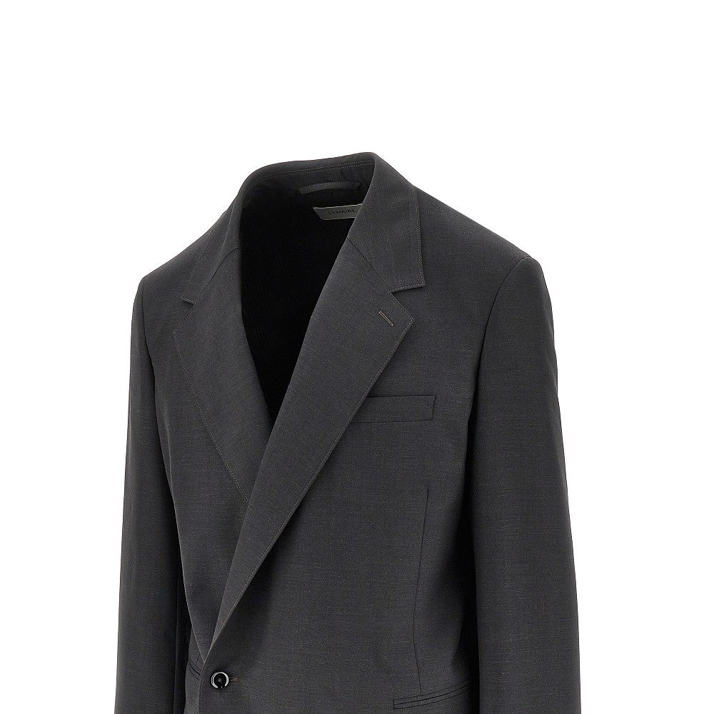 Destructured wool-blend jacket