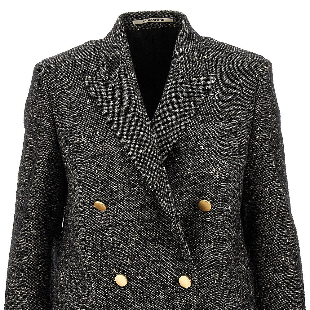 Giacca doppiopetto 'Jasmine' in tweed lurex