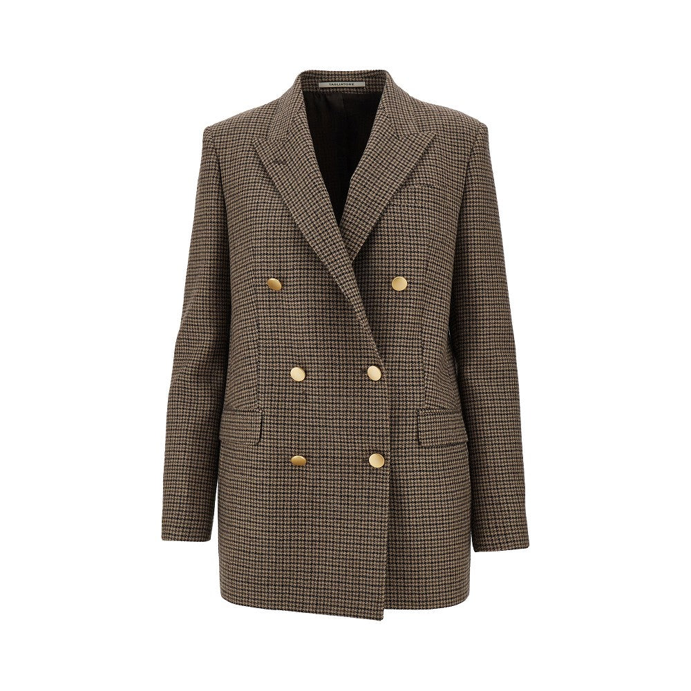 'Jasmine' houndstooth double-breasted jacket