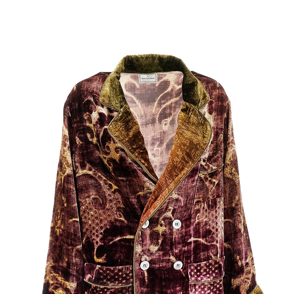 Chenille double-breasted jacket