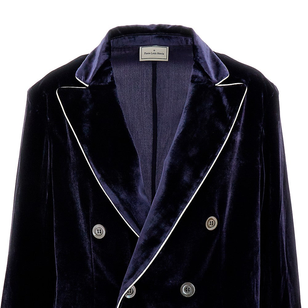 Velvet double-breasted jacket