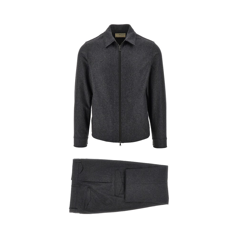 'Lucca' wool-blend flannel suit