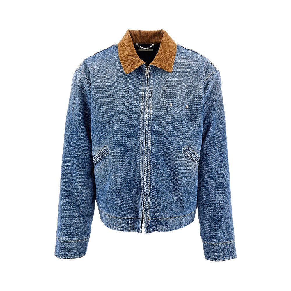 Padded denim worker jacket