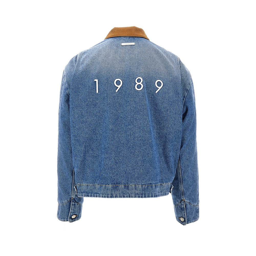 Padded denim worker jacket