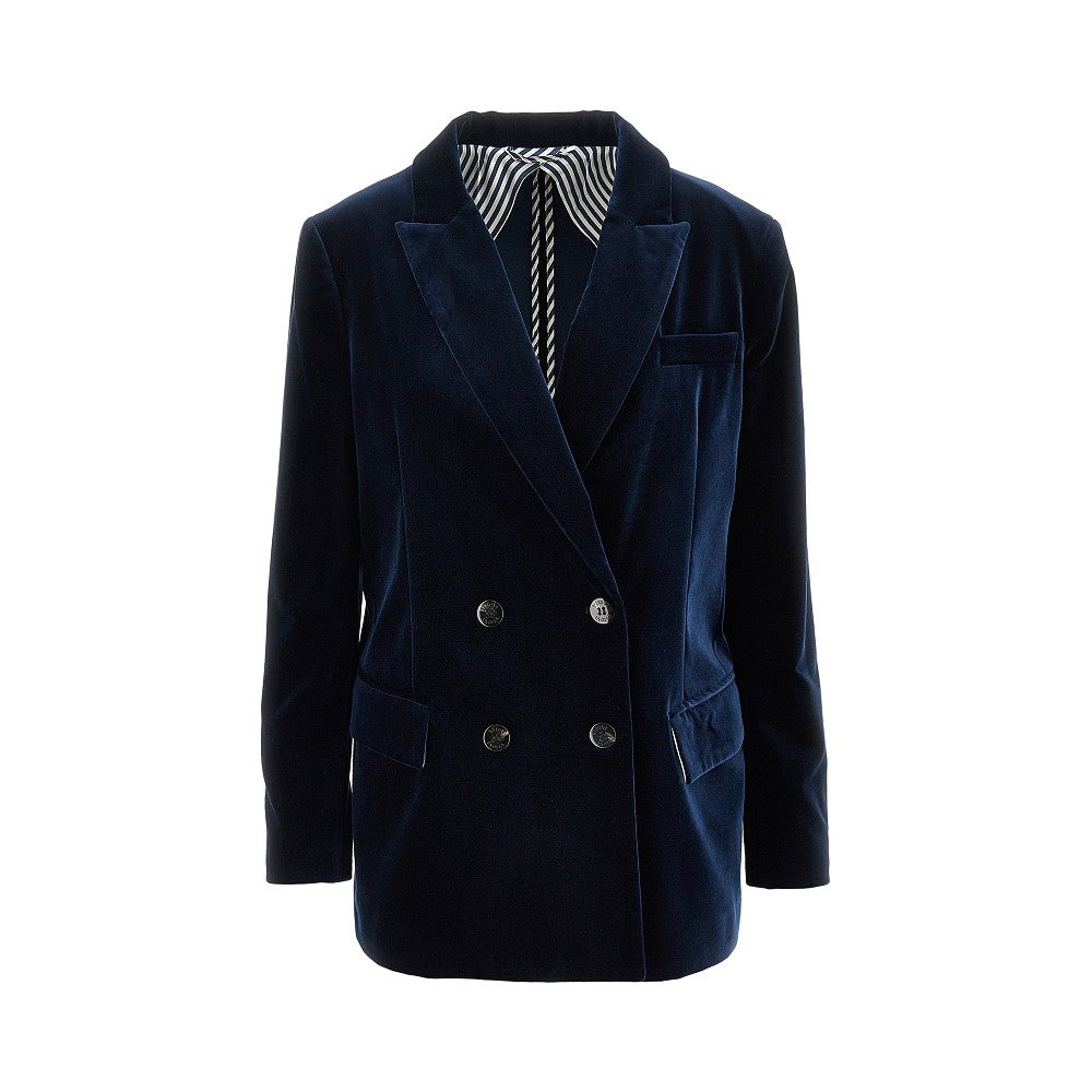 'Move' velvet double-breasted jacket