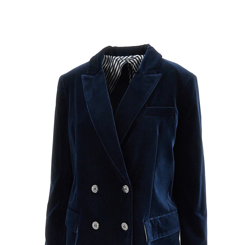 'Move' velvet double-breasted jacket