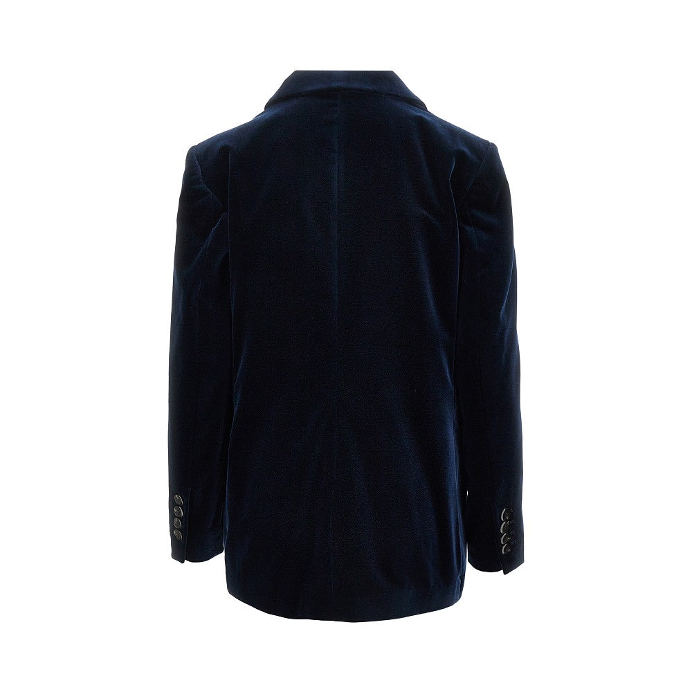 'Move' velvet double-breasted jacket