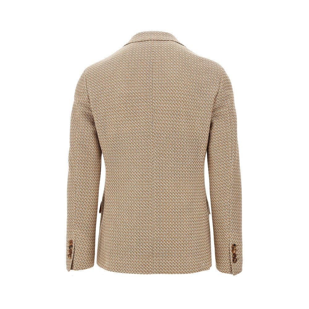 Mouliné tweed single-breasted jacket