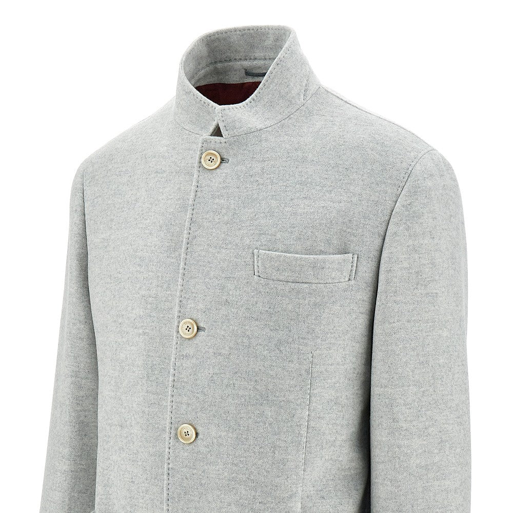 Cashmere single-breasted jacket