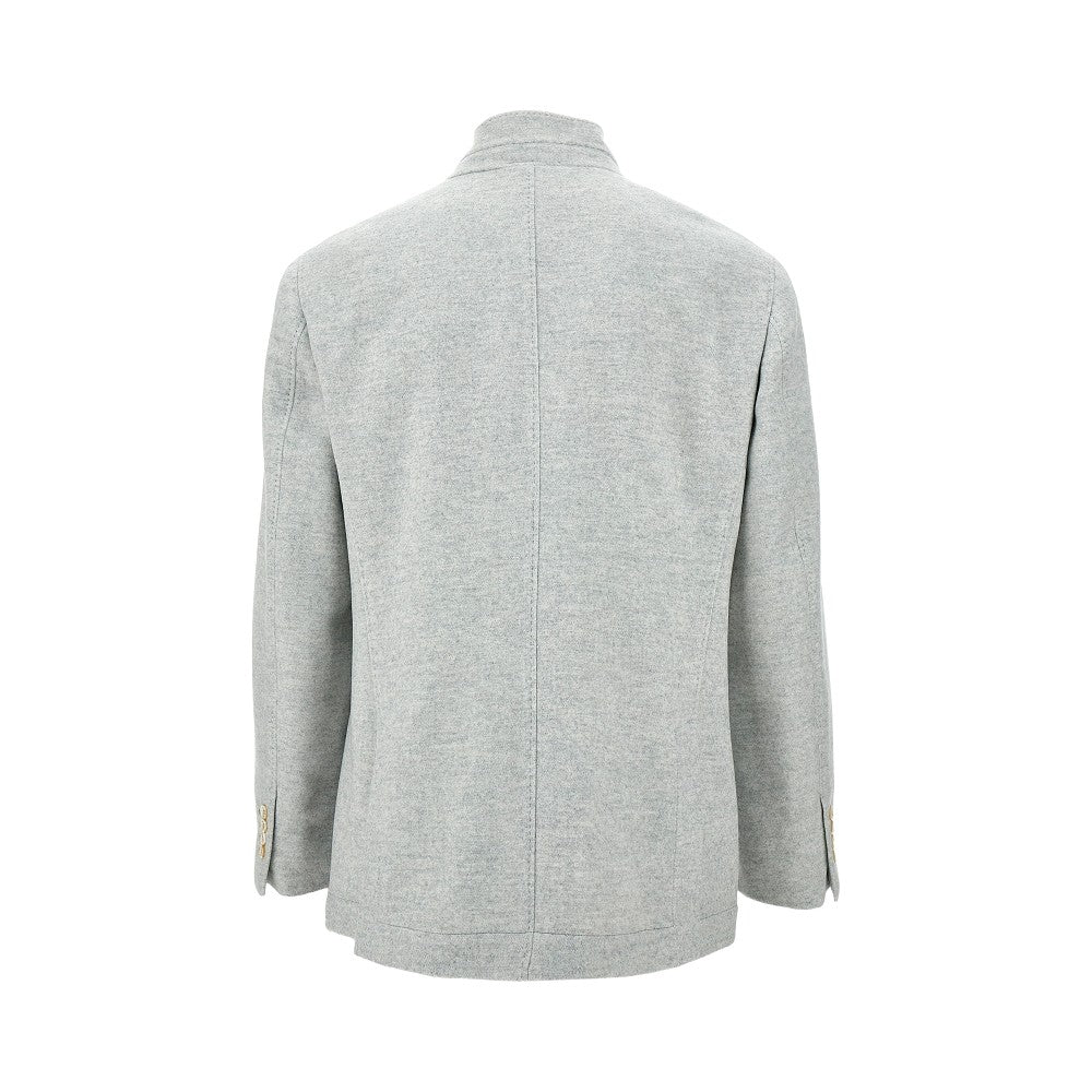 Cashmere single-breasted jacket