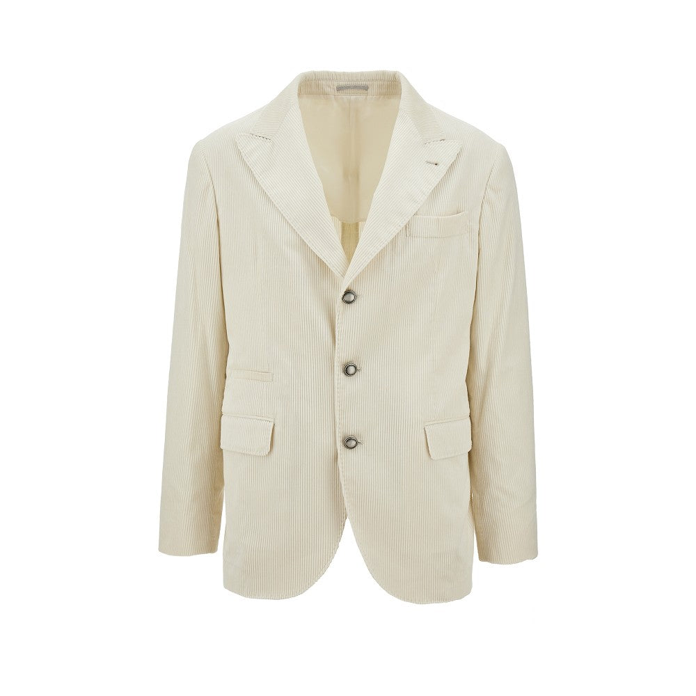 Corduroy single-breasted jacket