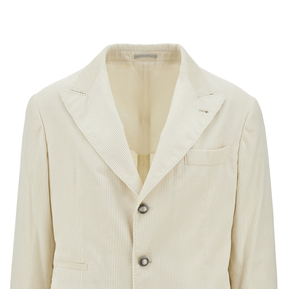 Corduroy single-breasted jacket
