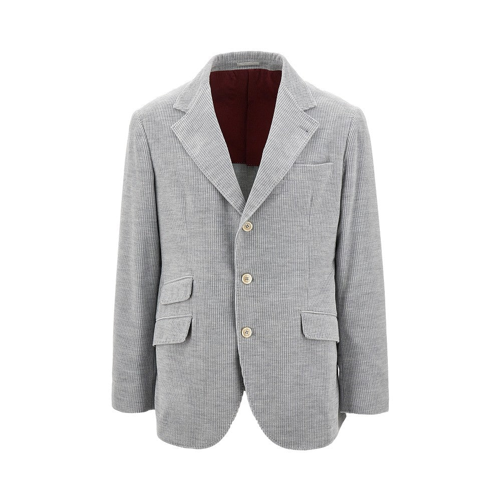 Corduroy single-breasted jacket